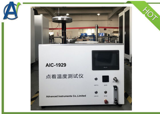 ASTM D1929による着火点の燃焼性の試験装置